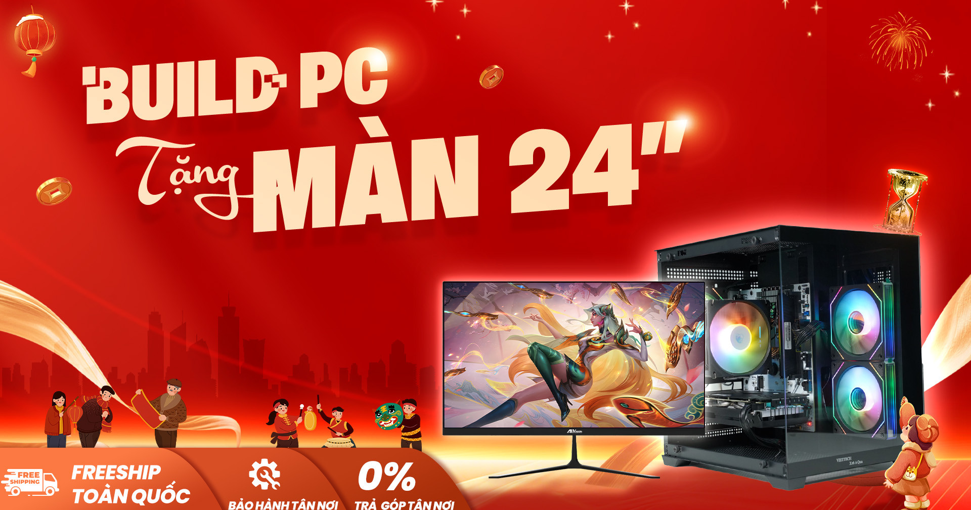  Deal Hời Đón Năm Mới: Build PC - Nhận Màn Hình Free 