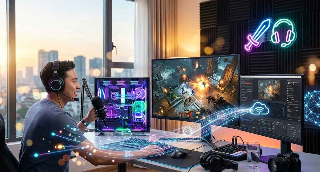 Top PC Gaming Streaming Pro 2026: Livestream 4K Không Độ Trễ