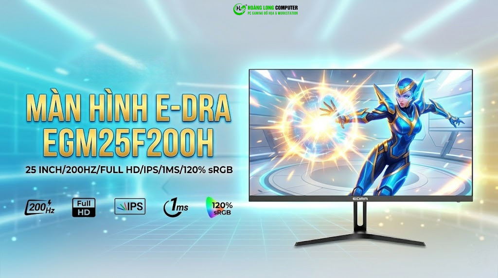 Màn Hình E-DRA EGM25F200H: 200Hz 1ms Chiến Game Đỉnh Cao
