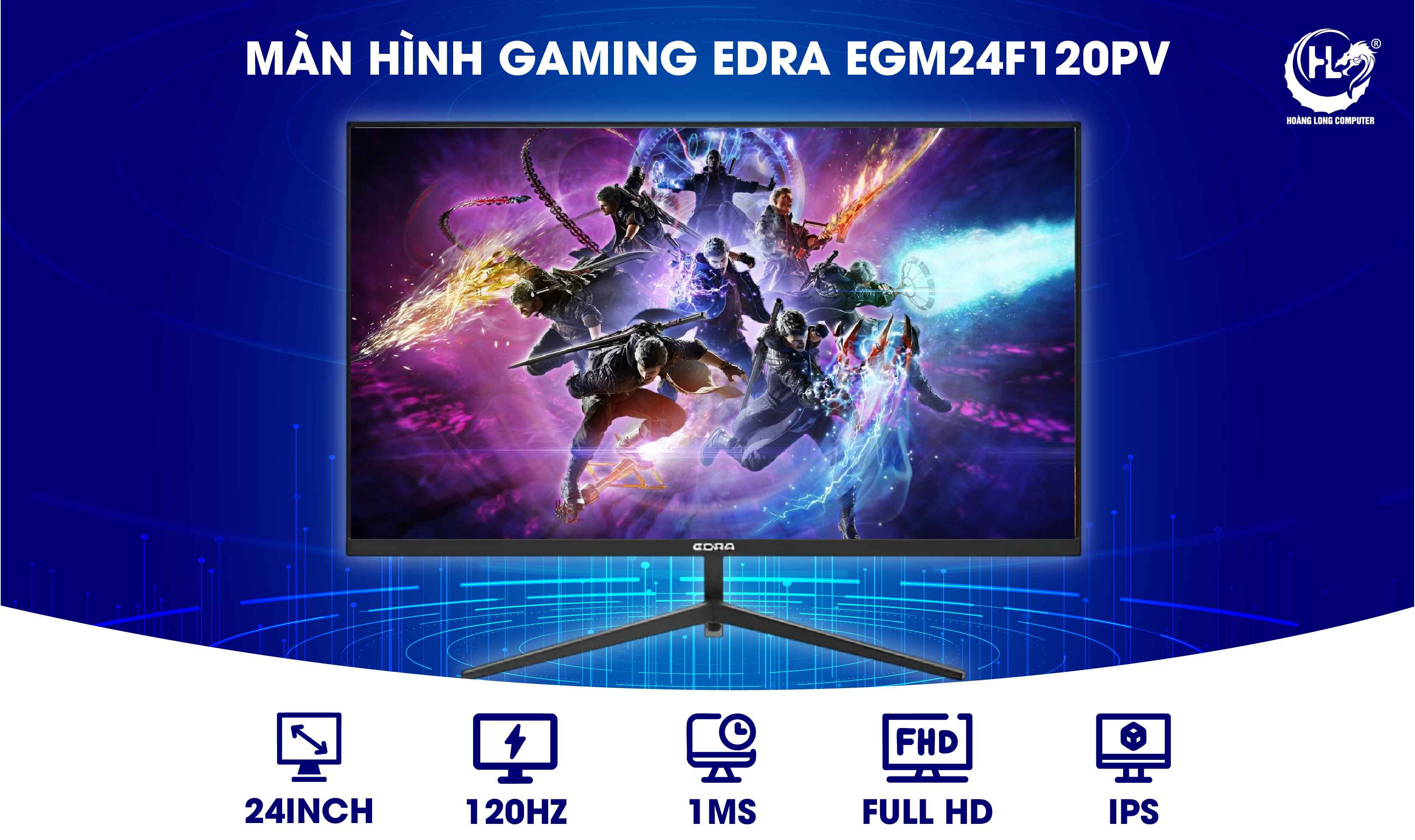 E-Dra EGM24F120PV: Màn Hình IPS 120Hz Nâng Tầm Trải Nghiệm Chiến Game Đỉnh Cao 