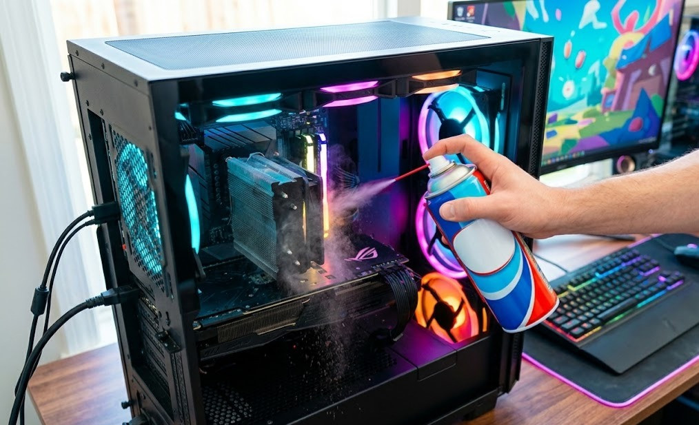 Bí Kíp Vệ Sinh Máy Tính Chơi Game Bằng Khí Nén An Toàn Tại Nhà 