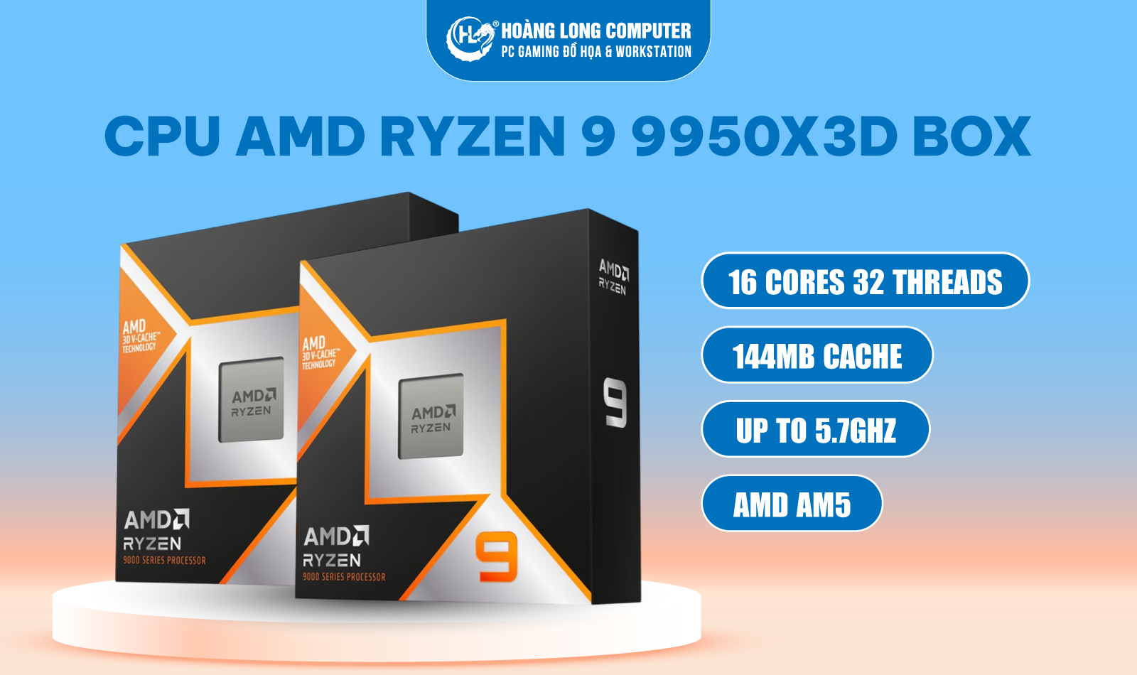 AMD Ryzen 9 9950X3D – Đỉnh Cao Công Nghệ Zen 5 Và 3D V-Cache