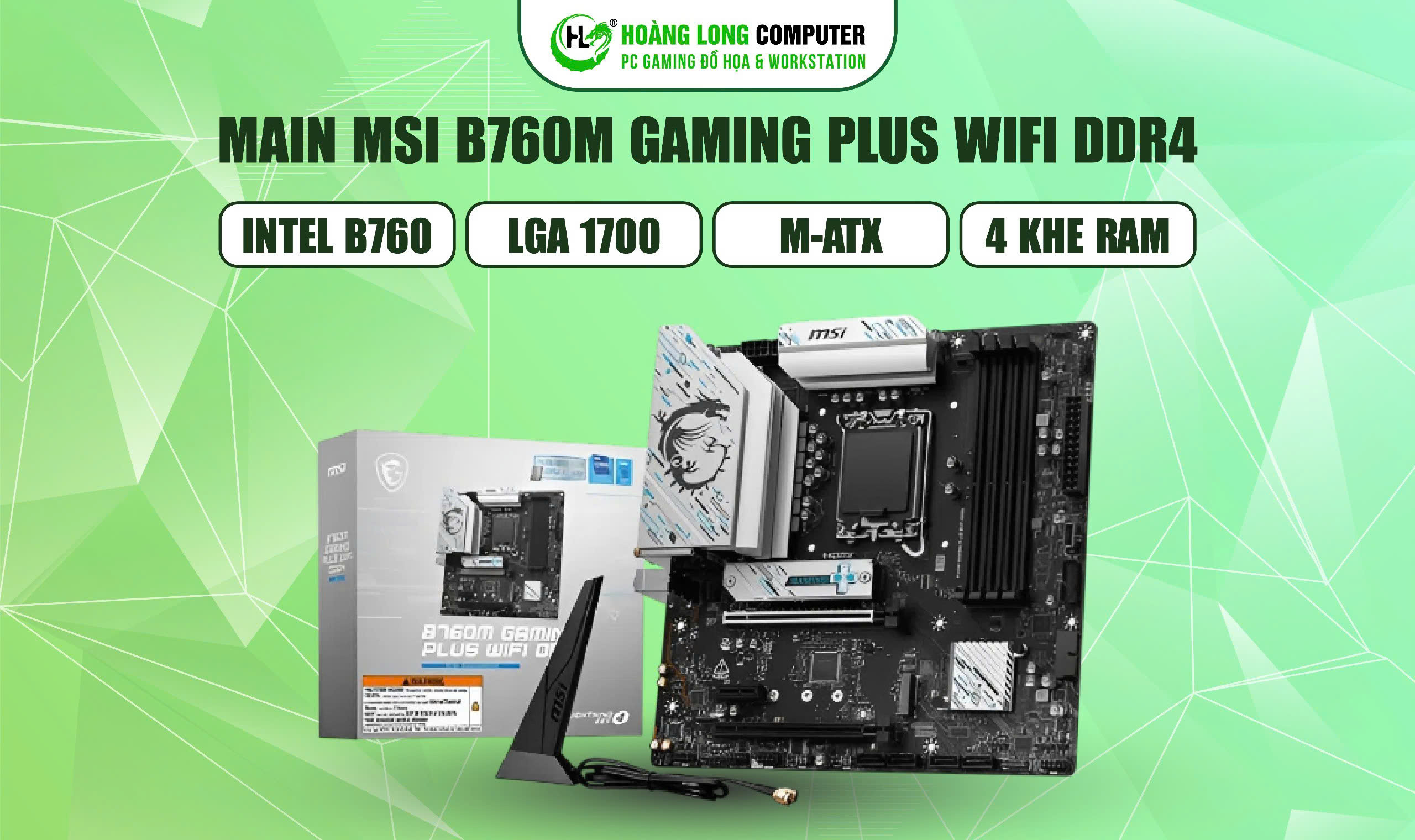 B760M GAMING PLUS WIFI DDR4: Mainboard MSI Tích Hợp WiFi - Build Máy Cực Chất 