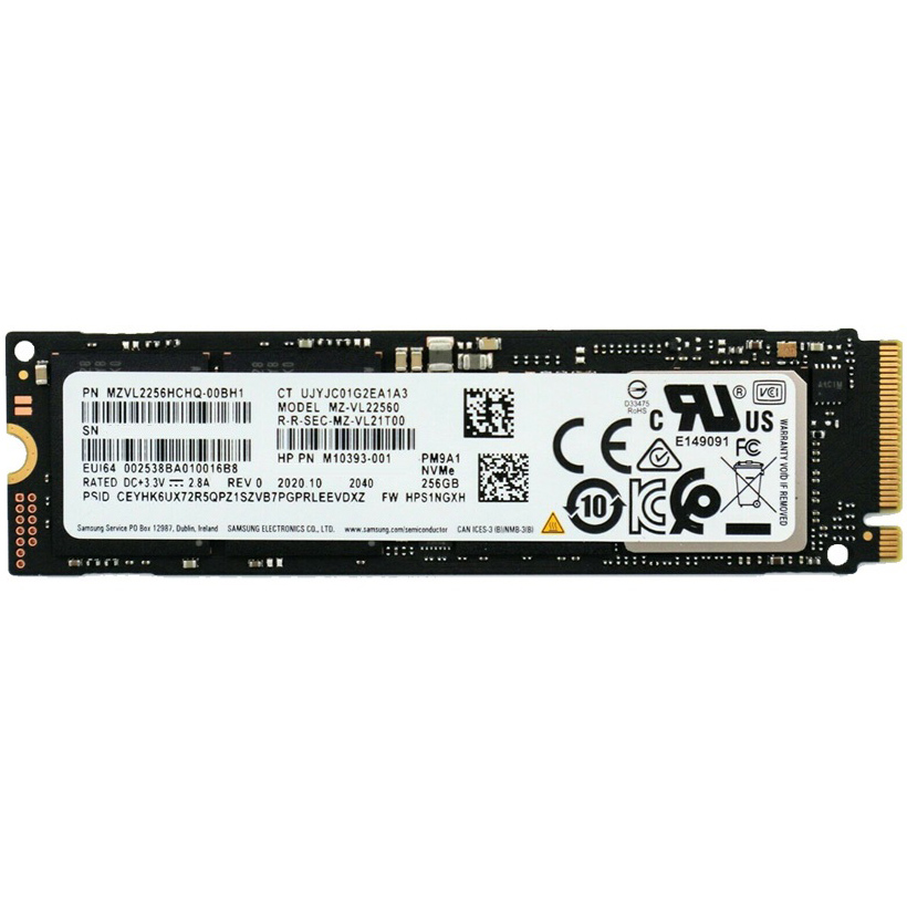 SSD M2-PCIe 256GB (6400 /2700 MB/s) Samsung PM9A1 NVMe 2280 (OEM Samsung 980 PRO)