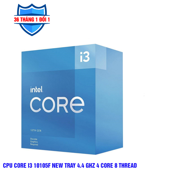 CPU Intel Core i3 - 10105F 4C/8T ( 3.7GHz up to 4.4GHz, 6MB ) Tray