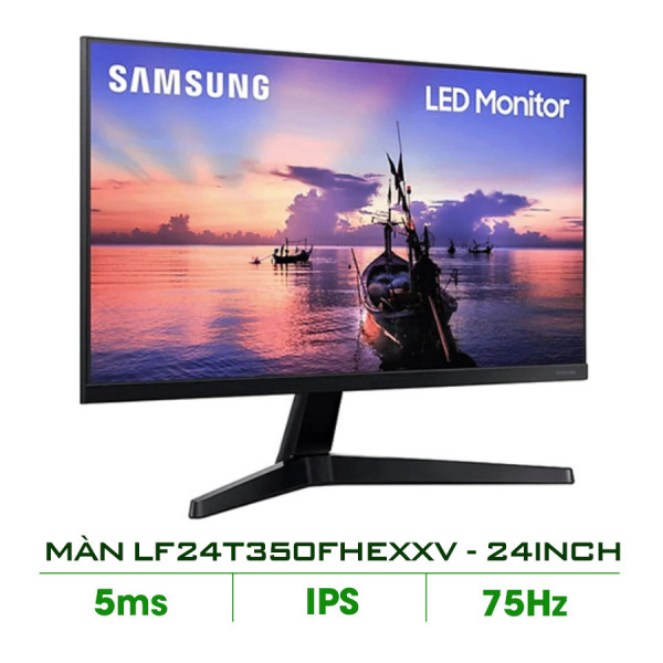 Màn hình Samsung 24in Phẳng IPS (LF24T350FHEXXV /FHD/75Hz/5ms/250nits/HDMI+DSub/Freesync)