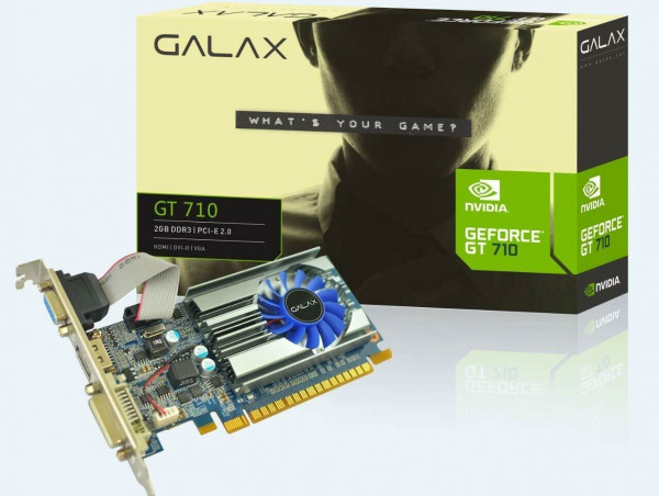 VGA GALAX GEFORCE GT 710 2GB 2GB DDR3 64-bit HDMI/DVI-D/VGA