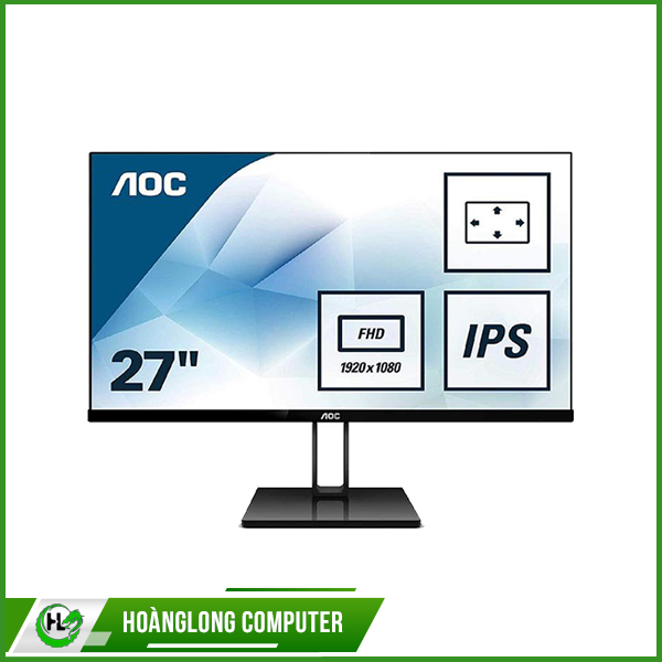 Màn hình AOC 27V2Q/74 (27 inch/ FHD/IPS/75Hz/5ms/250 nits/HDMI+DP)