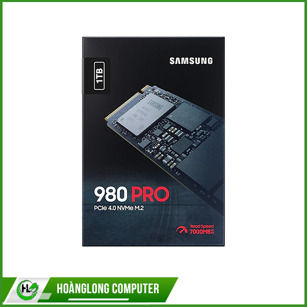 SSD Samsung 980 Pro PCIe Gen 4.0 x4 NVMe V-NAND M.2 2280 1TB MZ-V8P1T0BW(Tốc độ đọc: 7000 MB/s - Tốc độ ghi: 5000 MB/s)