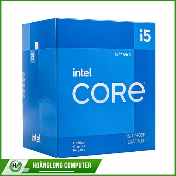 CPU Intel Core i5-12400F- (Up To 4.40GHz, 6 Nhân 12 Luồng,18MB Cache, Socket 1700, Alder Lake)
