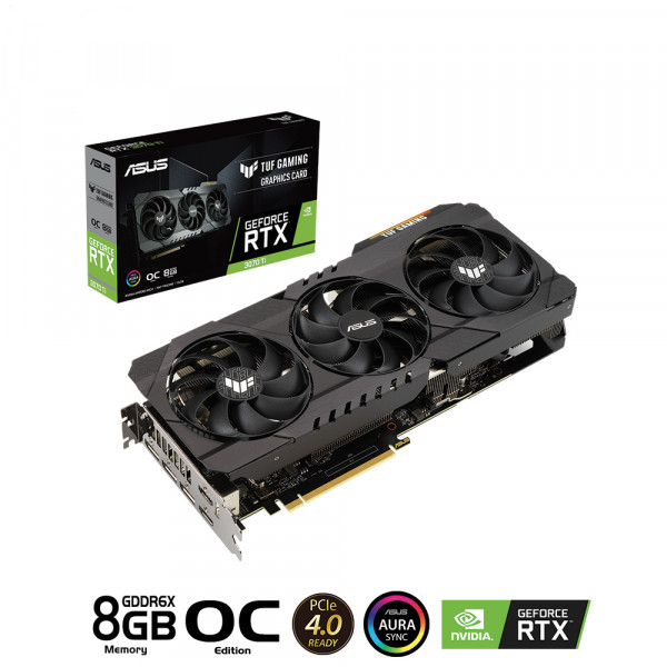 VGA  ASUS TUF Gaming GeForce RTX 3070 Ti OC 8GB GDDR6X (TUF-RTX3070TI-O8G-GAMING)