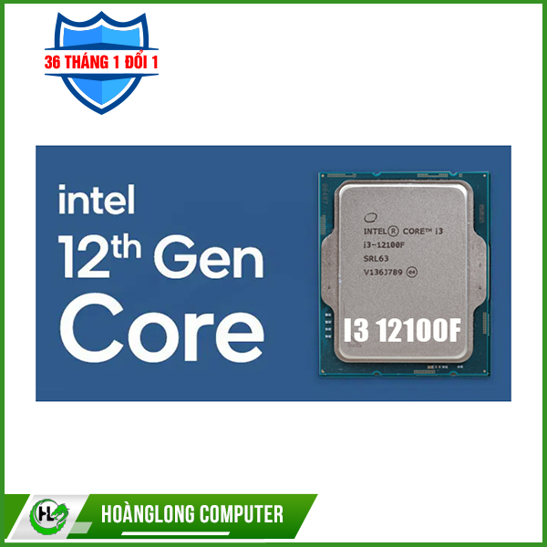 CPU Intel Core i3 12100F Tray (3.3GHz turbo up to 4.3GHz, 4 nhân 8 luồng, 12MB Cache)