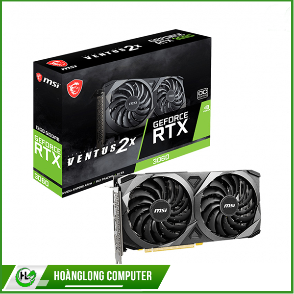 Card màn hình MSI RTX 3060 VENTUS 2X OC 12 GB (12GB GDDR6, 192-bit, HDMI +DP, 1x8-pin)