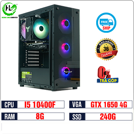 CORE I5 10400F | RAM 8G | GTX 1650 4G | SSD 240G