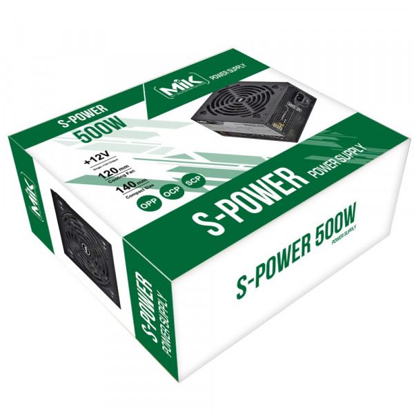 NGUỒN MIK S-POWER 500- 500W ( màu đen)