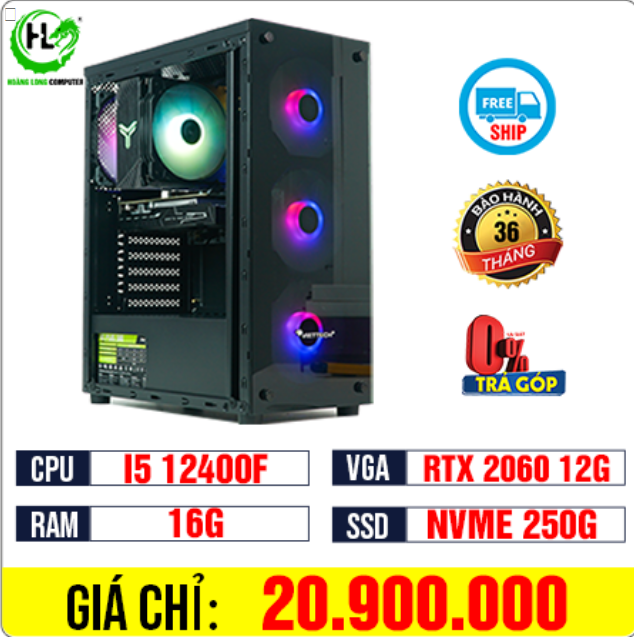 CORE I5 12400F | RAM 16G | RTX 2060 12G | NVME 250G