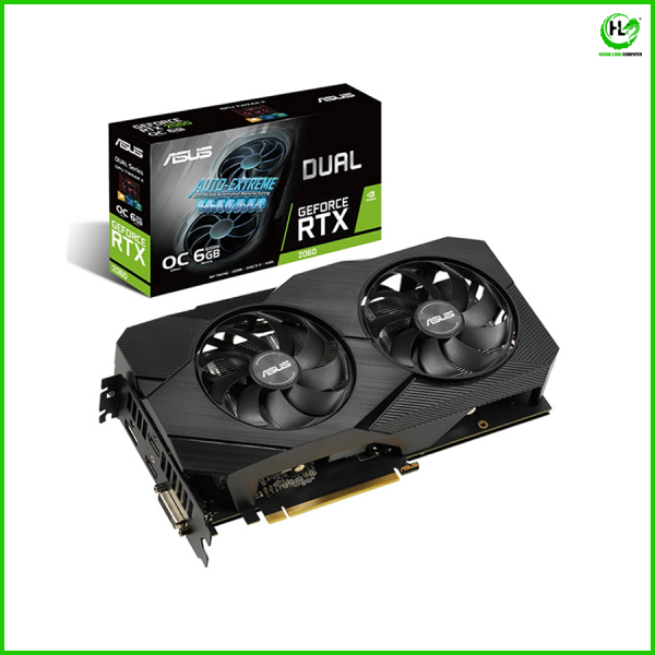 Card màn hình Asus DUAL RTX 2060-6G EVO (6GB GDDR6, 192-bit, DVI+HDMI+DP, 1x8-pin)