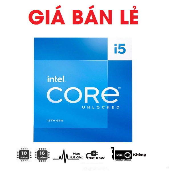 Cpu Intel Core I5-13400F TRAY (Up To 4.60GHz, 10 Nhân 16 Luồng, 20 MB Cache, LGA 1700)