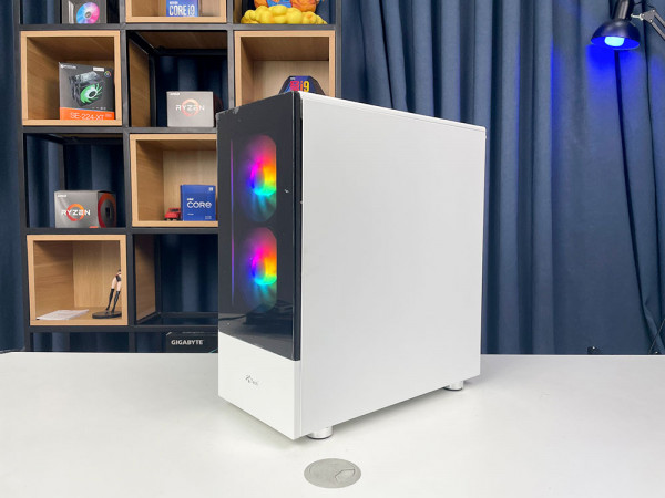 Vỏ Case XTech F2  (Mid Tower/Màu Trắng) + sẵn 3 fan led RGB