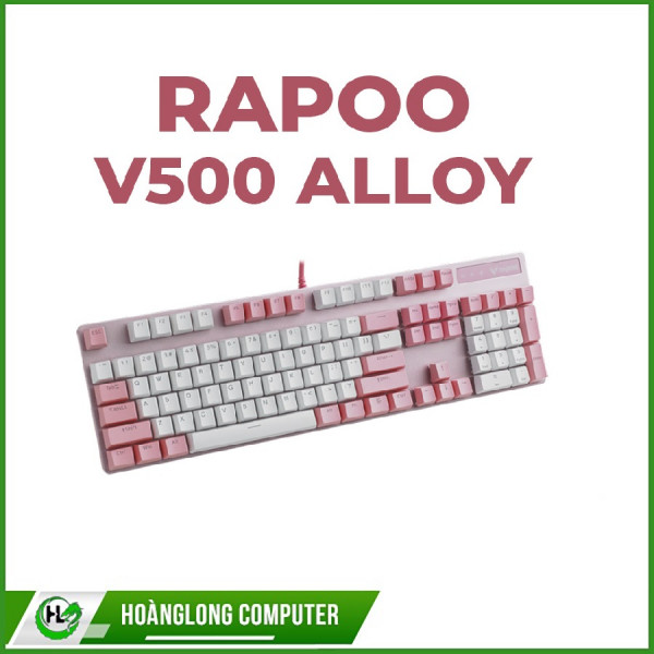 Bàn phím Rapoo V500 Pro Pink White Blue switch