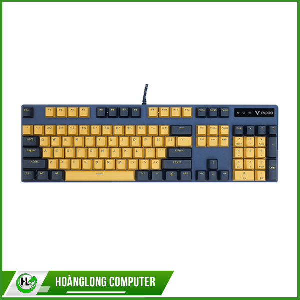 Bàn phím Rapoo V500 Pro Yellow Blue Blue switch