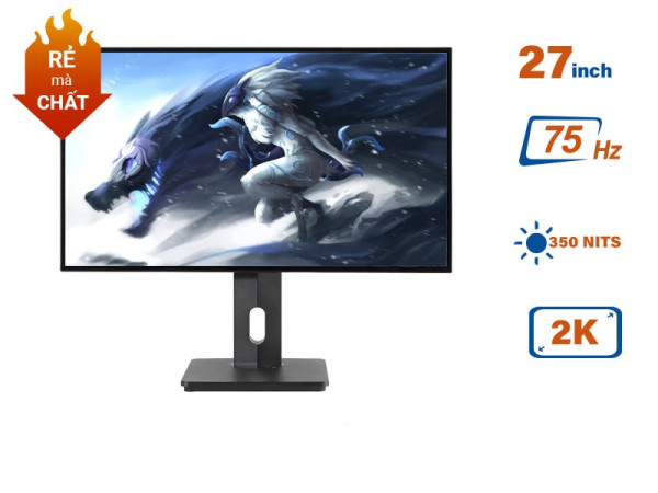 Màn hình Tomko 27″ 2K xoay dọc T2721QQ( IPS|75HZ|SRGB 100% | Loa)HDMI+DP+TYPE-B+TYPE-C+USB+DC+AUDIO