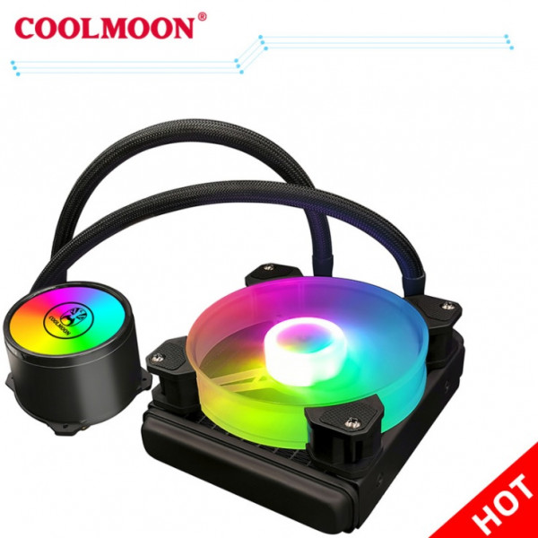 Tản Nhiệt Nước All in One Coolmoon ICEMOON 120 RGB - Tự Động Đổi Màu / Đồng Bộ Hub Coolmoon / Mainboard