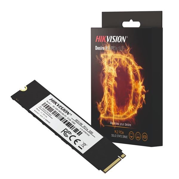 Hikvision SSD 512GB NVME M.2 HS-SSD-DESIRE(P) / 512G (PCIe Gen 3 x 4, NVMe, 80.15 mm × 22.15 mm × 2.38 mm Up to 2500MB/s read speed, 1025MB/s write speed)