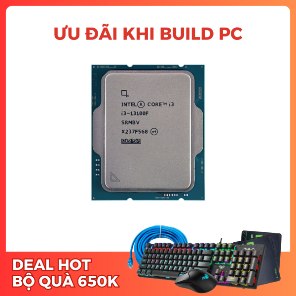 Cpu Intel Core I3 13100F (Up to 4.5 GHz | 4 Nhân | 8 Luồng | Socket 1700) Tray
