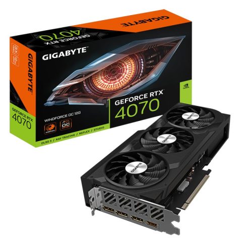 VGA GIGABYTE RTX 4070 WINDFORCE OC 12G (GDDR6X, 192-bit, DP+HDMI, 1x8-pin)