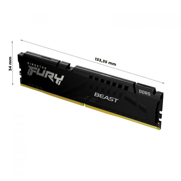 RAM KINGSTON FURY BEAST 16GB (1x16GB) DDR5 5200MHz (KF552C40BB-16) NK
