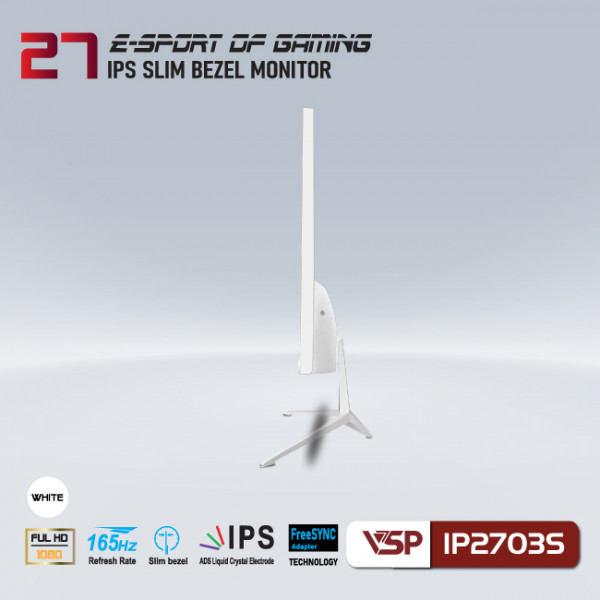 Màn hình VSP 27inch 165Hz IPS Trắng IP2703S Esport Gaming