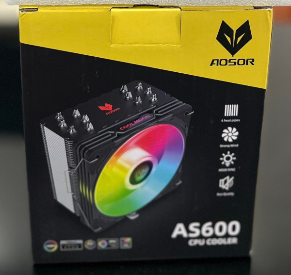 Tản Nhiệt CPU Coolmoon Aosor AS600 RGB ( 6 Ống Đồng X2) WHITE