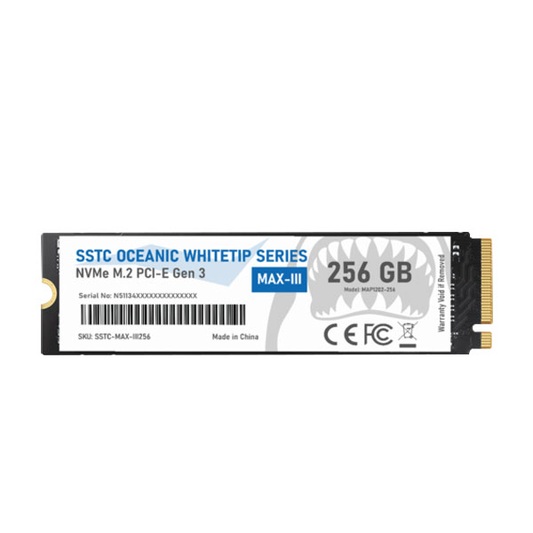 SSD NVME SSTC 256GB(Đọc 3200/ 2700MB/s) OCEANIC  WHITETIP SERIES MAX III  M.2 PCIe Gen 3X4