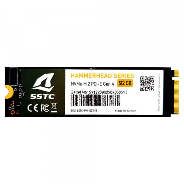 SSD NVME Gen 4 SSTC  512GB(Đọc 5000/ 3500MB/s)HAMMERHEAD-E21 M.2 2280 PCIe Gen 4X4