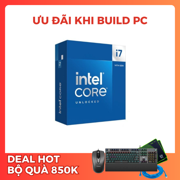 CPU Intel Core I7 14700K (UP TO 5.6GHZ, 20 NHÂN 28 LUỒNG, 33MB CACHE, 125W) - SOCKET INTEL LGA 1700/Raptor Lake