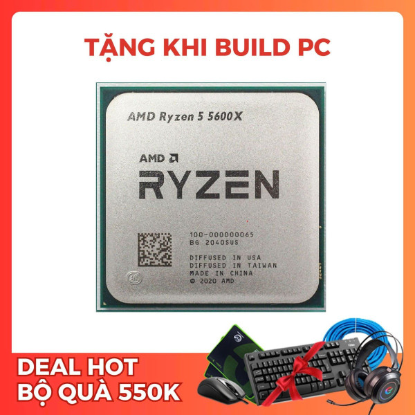 CPU AMD RYZEN 5 5600X  (3.7 GHZ UPTO 4.6GHZ / 35MB / 6 CORES, 12 THREADS / 65W / SOCKET AM4) TRAY