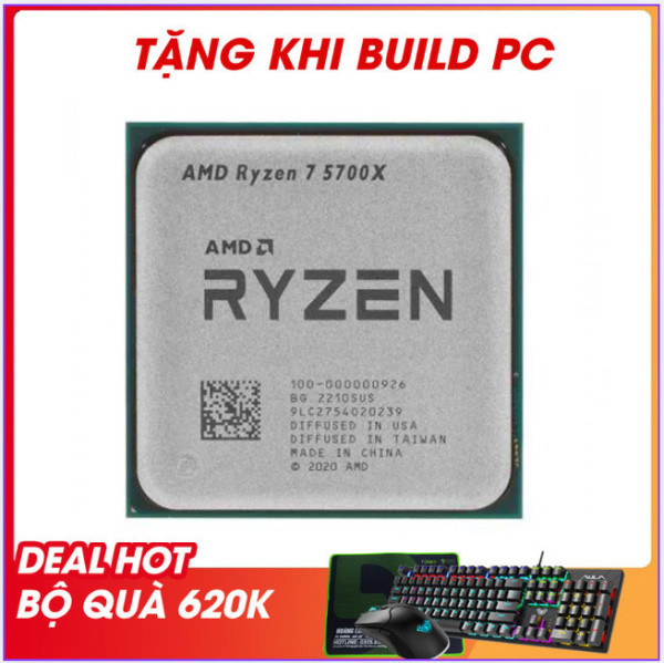CPU AMD RYZEN 7 5700X ( 3.4 GHz (4.6GHz Max Boost) / 36MB Cache / 8 cores, 16 threads / 65W / Socket AM4) TRAY