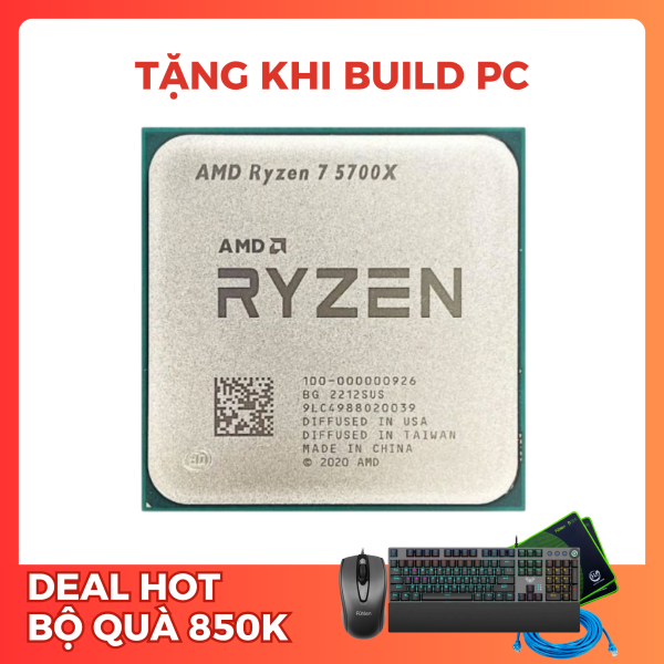 CPU AMD RYZEN 7 5700X ( 3.4 GHz (4.6GHz Max Boost) / 36MB Cache / 8 cores, 16 threads / 65W / Socket AM4) TRAY