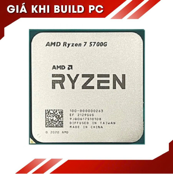 Cpu AMD Ryzen 7 5700G (8 Nhân / 16 Luồng | 3.8GHz Boost 4.6GHz | 16MB Cache | TDP 65W) Tray