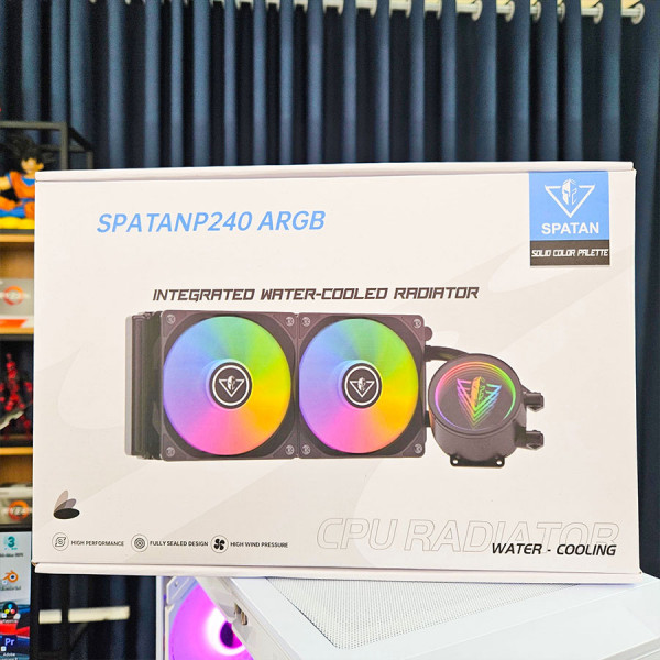 TẢN NHIỆT NƯỚC SPATAN P240 LED RGB(2 FAN) WHITE