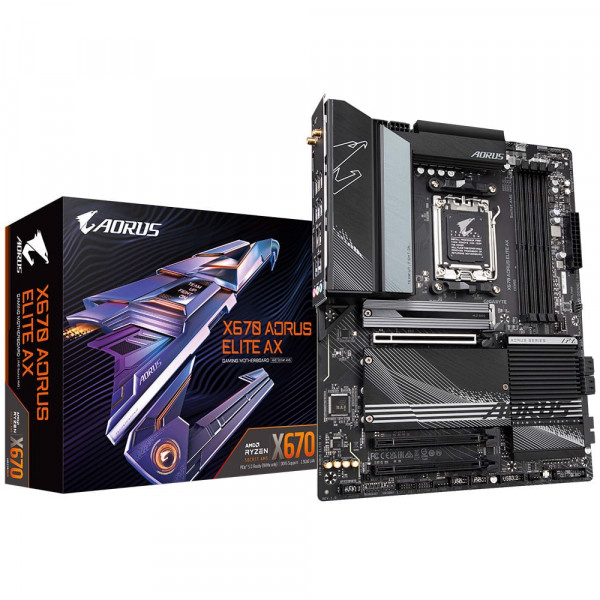MAIN GIGABYTE X670 AORUS ELITE AX DDR5 (AMD X670, SOCKET AM5, ATX, 4 KHE RAM DDR5)-BH HLC 36TH