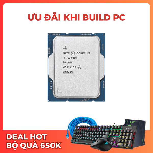 Cpu Intel Core I5-12400F(Up To 4.40GHz, 6 Nhân 12 Luồng,18MB Cache, Socket 1700, Alder Lake)Tray