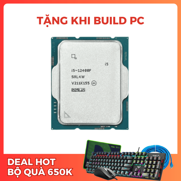 Cpu Intel Core I5-12400F(Up To 4.40GHz, 6 Nhân 12 Luồng,18MB Cache, Socket 1700, Alder Lake)Tray