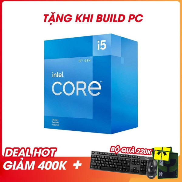 Cpu Intel Core I5-12400F(Up To 4.40GHz, 6 Nhân 12 Luồng,18MB Cache, Socket 1700, Alder Lake)Tray