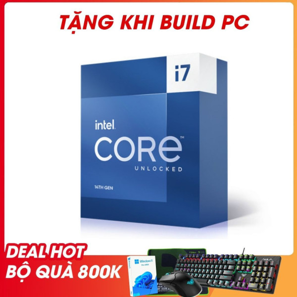 CPU Intel Core I7 14700K Tray (UP TO 5.6GHZ, 20 NHÂN 28 LUỒNG, 33MB CACHE, 125W)