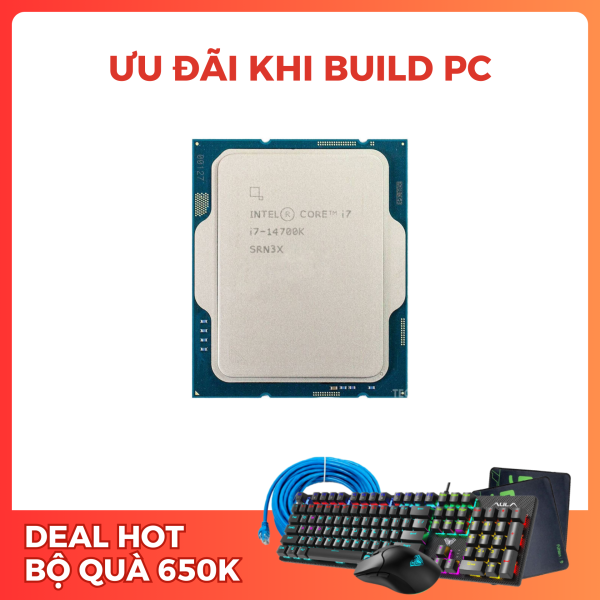 CPU Intel Core I7 14700K Tray (UP TO 5.6GHZ, 20 NHÂN 28 LUỒNG, 33MB CACHE, 125W, LGA1700)