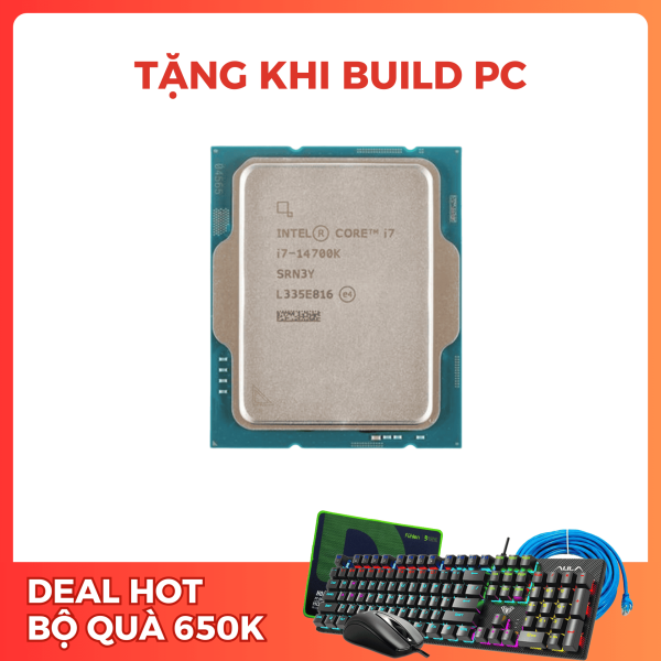 CPU Intel Core I7 14700K Tray (UP TO 5.6GHZ, 20 NHÂN 28 LUỒNG, 33MB CACHE, 125W, LGA1700)