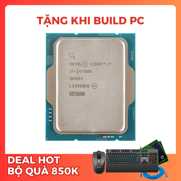 CPU Intel Core I7 14700K Tray (UP TO 5.6GHZ, 20 NHÂN 28 LUỒNG, 33MB CACHE, 125W)