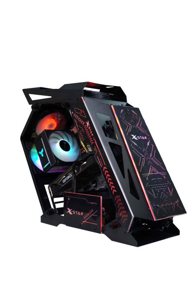 VỎ CASE MÁY TÍNH ROBOOT XSTAR BLACK (Sẵn 3 fan Led RGB )